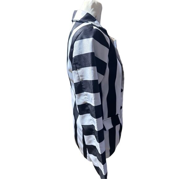 Beetlejuice Blazer Jacket Youth XL Black and White Striped Cosplay Costume Dress - Picture 3 of 4